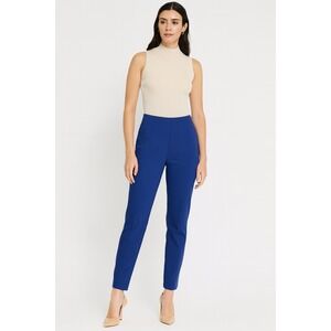 M.M.LaFleur Blue Slim Fit Stretch Career Business Casual Pants